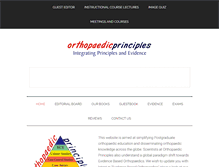 Tablet Screenshot of orthopaedicprinciples.com